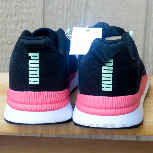 PUMA Sneakers LadiesPacer Net Cage Black Coral pink Shoes - Picture 3 of 7